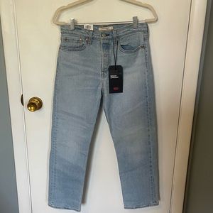 Levi’s Wedgie Straight Leg High Rise Denim Jeans in Dibs NEW
